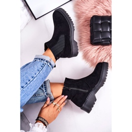 Botines de mujer Jodhpur boots con suela de goma Suede Black Voyager negro 4