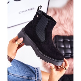 Botines de mujer Jodhpur boots con suela de goma Suede Black Voyager negro 5