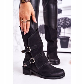 PS1 Botas cálidas para mujer con hebillas Black Cassidy negro 2