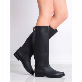SHELOVET Chanclos negros altos 4