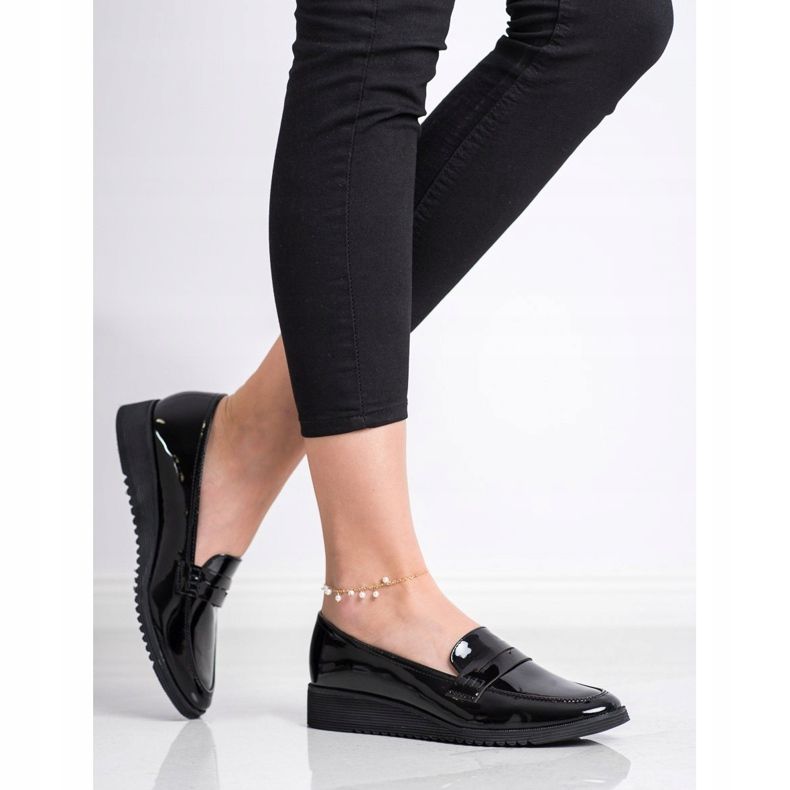 Goodin Mocasines lacados negro 1