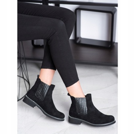 SHELOVET Botas Chelsea con estilo negro 4