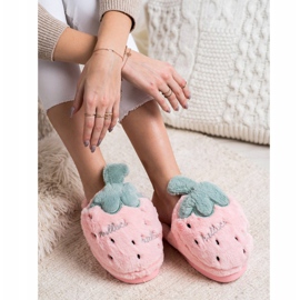 Bona Zapatillas de fresa rosa verde 2