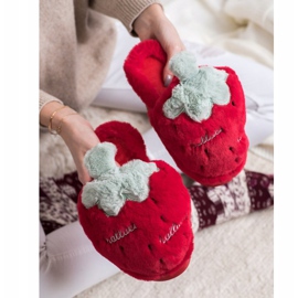 Bona Zapatillas de fresa rojo gris 4