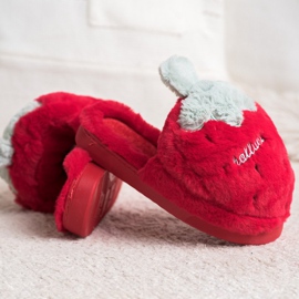 Bona Zapatillas de fresa rojo gris 2