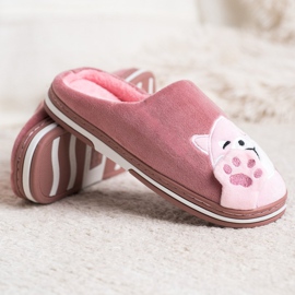 Bona Zapatillas de bienvenida a casa rosado 4