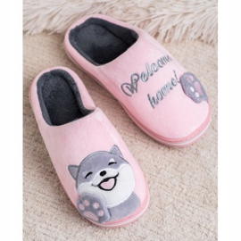 Bona Zapatillas de bienvenida a casa rosado gris 4