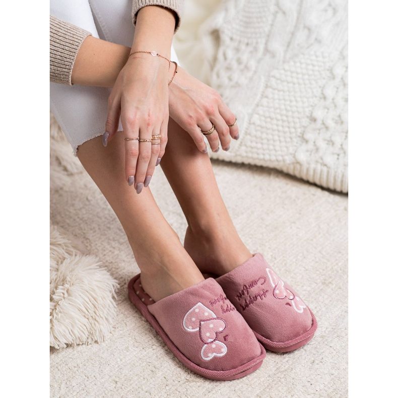 Bona Pantuflas Warm Happy Comfort rosa 1