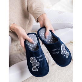 Bona Pantuflas Warm Happy Comfort azul marino 6
