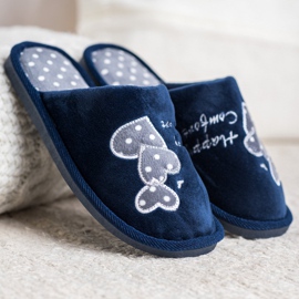 Bona Pantuflas Warm Happy Comfort azul marino 4