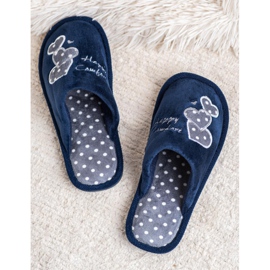 Bona Pantuflas Warm Happy Comfort azul marino 5