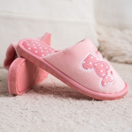 Bona Pantuflas Warm Happy Comfort blanco rosa 1