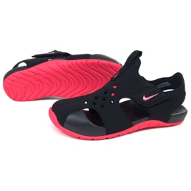 Sandalias Nike Sunray Protect 2 (PS) Jr 943826-003 negro rosado 1