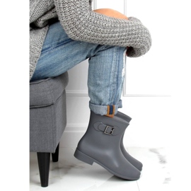Grey D32 Chanclos grises con hebilla en el tobillo 2