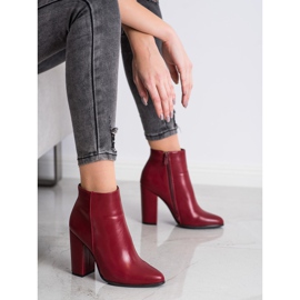 Camo Botas clásicas de cuero ecológico rojo 4