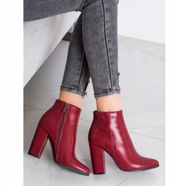 Camo Botas clásicas de cuero ecológico rojo 5