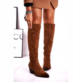 Vinceza Botas De Mujer Con Tacón Ante Marrón Nevermind 3
