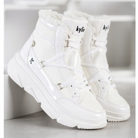 Kylie Tramperos de moda blanco 3