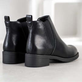 Ideal Shoes Botines Chelsea de piel ecológica negro 1