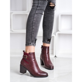 Ideal Shoes Botas burdeos casuales rojo 2