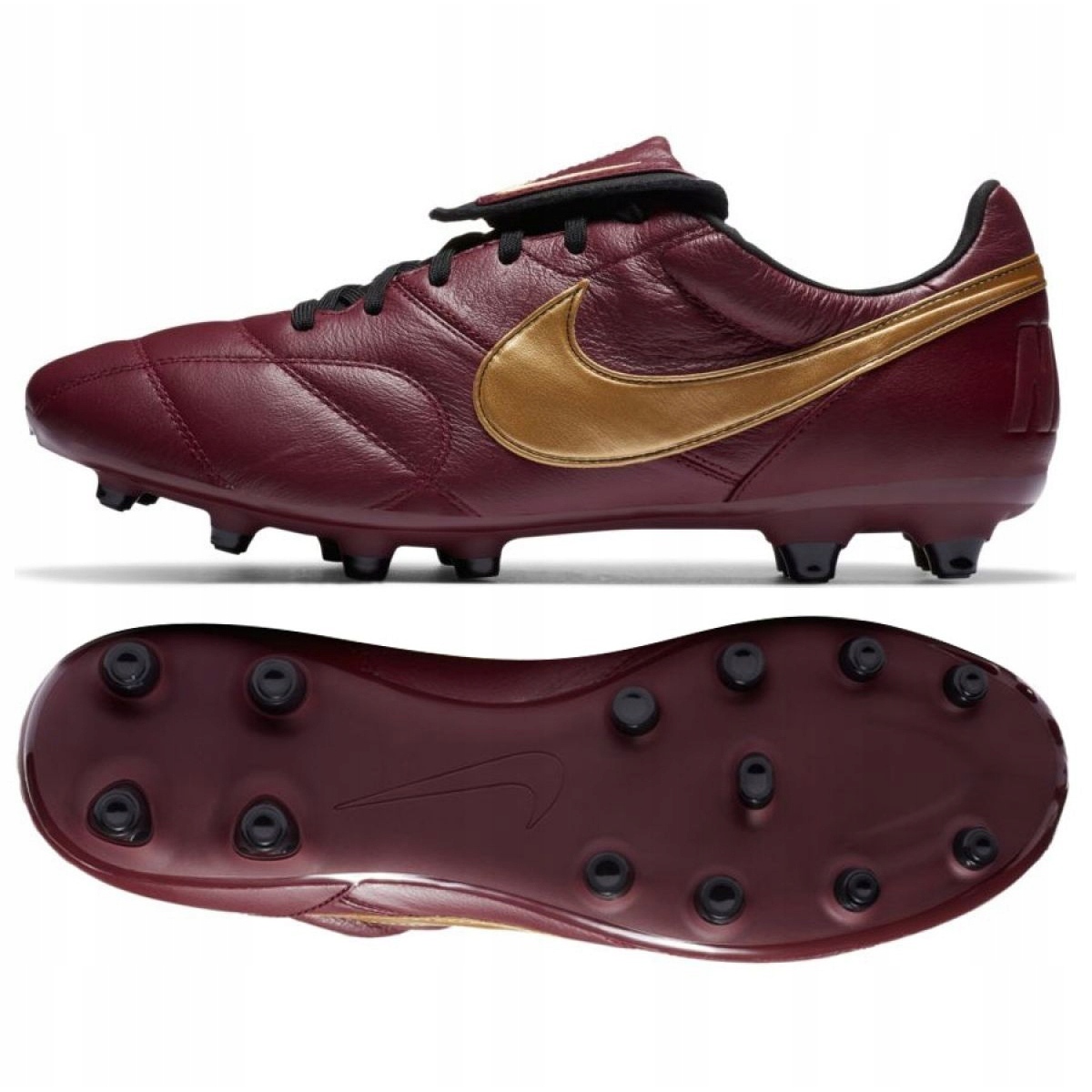 hasta ahora Dempsey auricular Nike Las zapatillas de fútbol Nike Premier Ii Fg M 917803690 rojo borgoña,  oro - KeeShoes