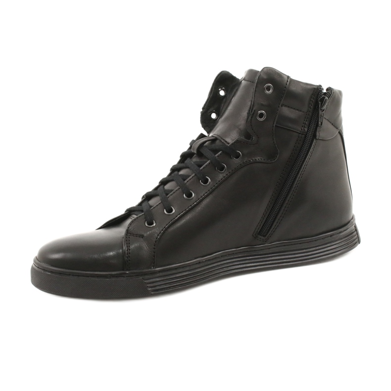 Zapatillas de cuero para hombre KENT negro Chris 1 Zapatillas de cuero para hombre KENT negro Chris 1