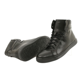 Zapatillas de cuero para hombre KENT negro Chris 3 Zapatillas de cuero para hombre KENT negro Chris 3