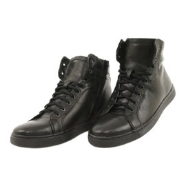 Zapatillas de cuero para hombre KENT negro Chris 2 Zapatillas de cuero para hombre KENT negro Chris 2