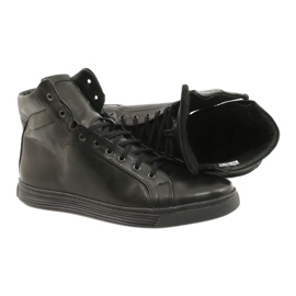 Zapatillas de cuero para hombre KENT negro Chris 4 Zapatillas de cuero para hombre KENT negro Chris 4