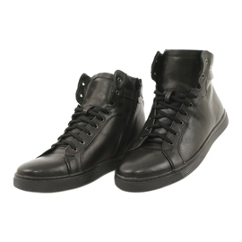 Zapatillas de cuero para hombre KENT negro Chris 9