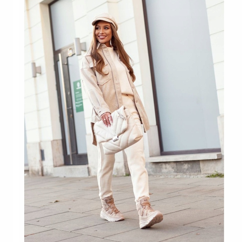 Kylie Crazy Zapatillas de Mujer Beige Botas para la nieve Missy 1