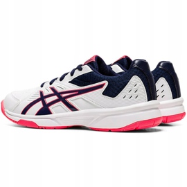 Zapatillas de mujeres Asics Court Slide blanco-azul marino-rosa 1042A030 112 rosado 3