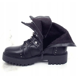 Botas militares con tachuelas negras NS176P Black negro 3