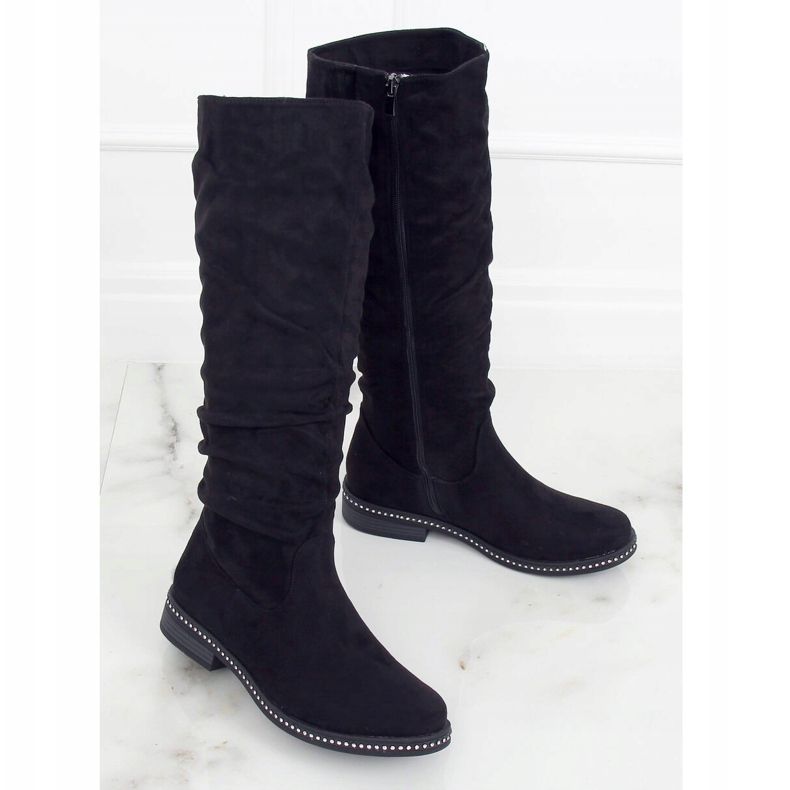 Botas de ante negro 1268J16 Black 1