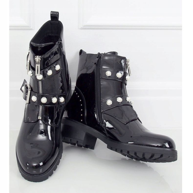 Black DA61P Botas lacadas en Black Charol negro 1 Black DA61P Botas lacadas en Black Charol negro 1