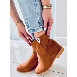 BM Botas sobre una cuña oculta camel ZT1013 Camel marrón 2