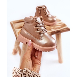 FRROCK Botas Trappers Infantiles Dorado Rosa Dexter rosado 3