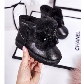 Botas de nieve para niños con piel Aurora Negra negro 1