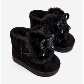 Botas de nieve para niños negras con piel de ante Amelia negro 3