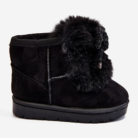 Botas de nieve para niños negras con piel de ante Amelia negro 2
