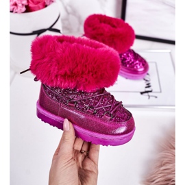 Botas de nieve para niños con pelo Nicola Fucsia rosado 1