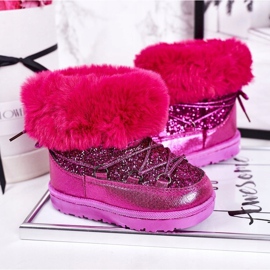 Botas de nieve para niños con pelo Nicola Fucsia rosado 2