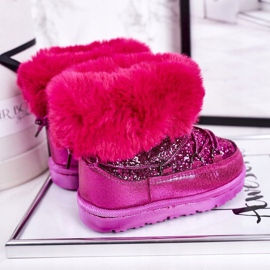 Botas de nieve para niños con pelo Nicola Fucsia rosado 3