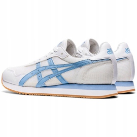 Zapatillas de mujer Asics Tiger Runner blancas y azules 1192A160 102 blanco 4