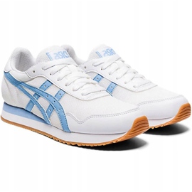 Zapatillas de mujer Asics Tiger Runner blancas y azules 1192A160 102 blanco 3
