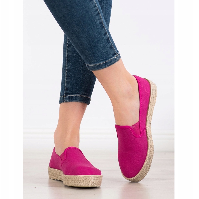SHELOVET Alpargatas Fucsia rosa 1