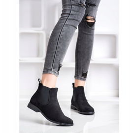 Ideal Shoes Botines Chelsea de ante negro 1