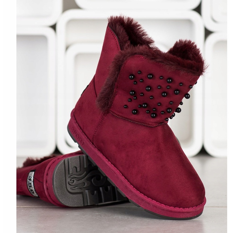 Bona Mukluki con cuentas rojo 1