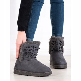 Bona Mukluki con cuentas gris 1 Bona Mukluki con cuentas gris 1