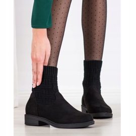 SHELOVET Botines de ante sin cordones negro 2 SHELOVET Botines de ante sin cordones negro 2